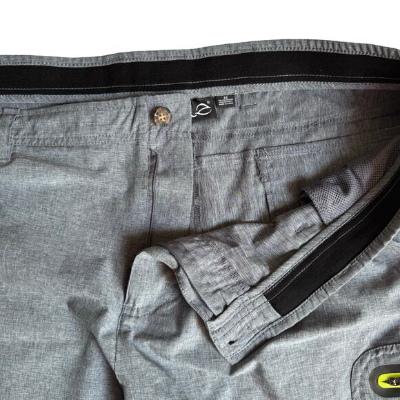 Loco Skailz Hybrid Shorts 42 Gray Stretch Boardwalk Surf Zip Pocket Mens - Picture 3 of 12